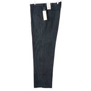 Perry Ellis Men's Black Corduroy Pants 38x34 Flat Front Mid Rise Straight NWT